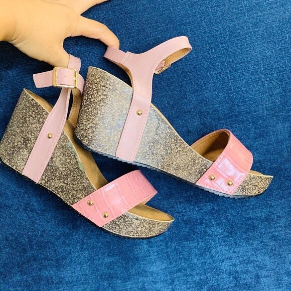 Women's Rose Platform Wedge Summer Casual Sandals - Picture 10 of 15